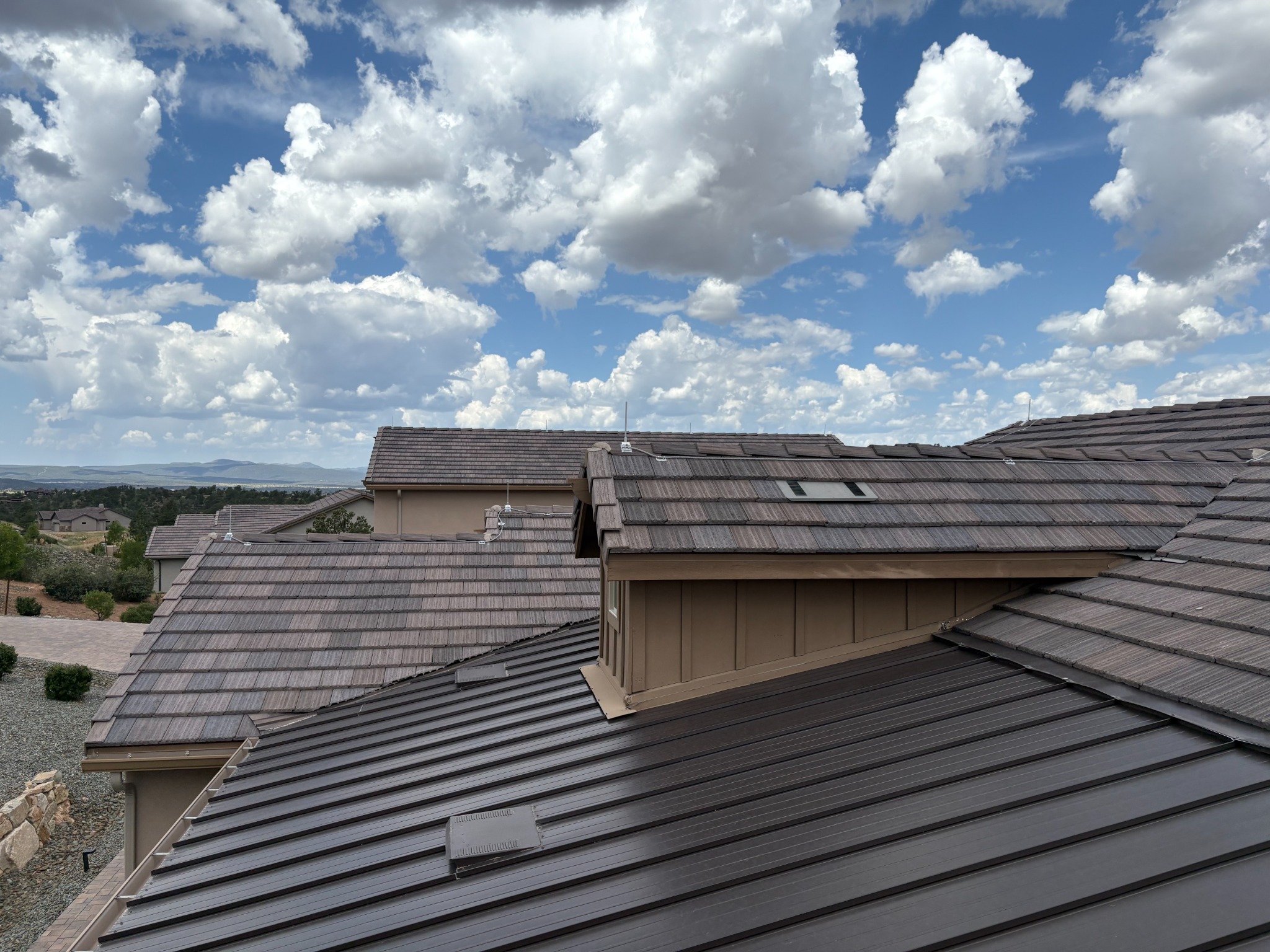Completed residential lightning protection system in Prescott Arizona